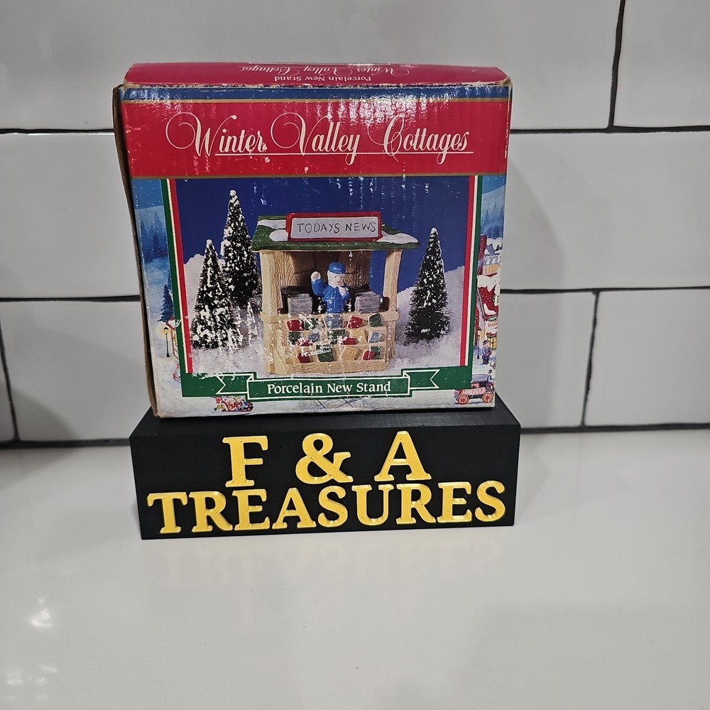 Winter Valley Cottages Porcelain News Stand